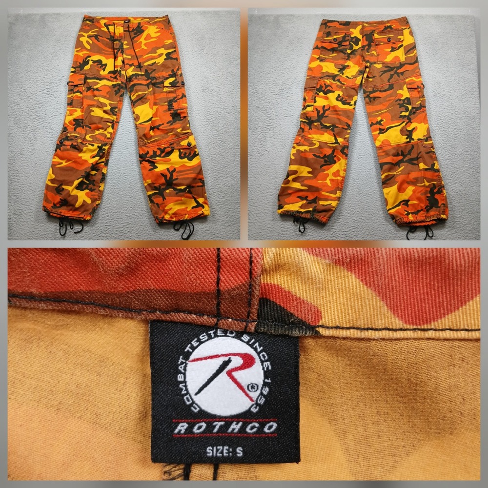 Rothco Cargo Pants Mens S Orange Camo‎ Tactical Military Streetwear